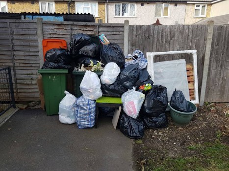 Household white goods ready for responsible recycling and waste removal
