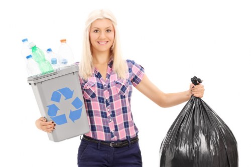 Household waste and boxes being cleared from a loft