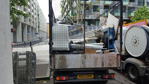 Pile of branches, leaves, and green waste ready for collection