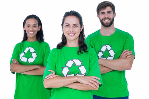 Sorted recyclable materials prepared for collection